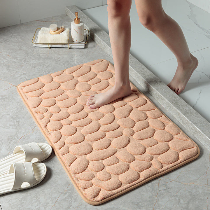 Luxury Soft Pebble Texture Bath Mat Bowlift