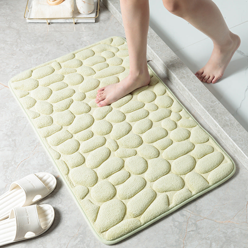 Cushioned Pebble-Texture Bath Mat