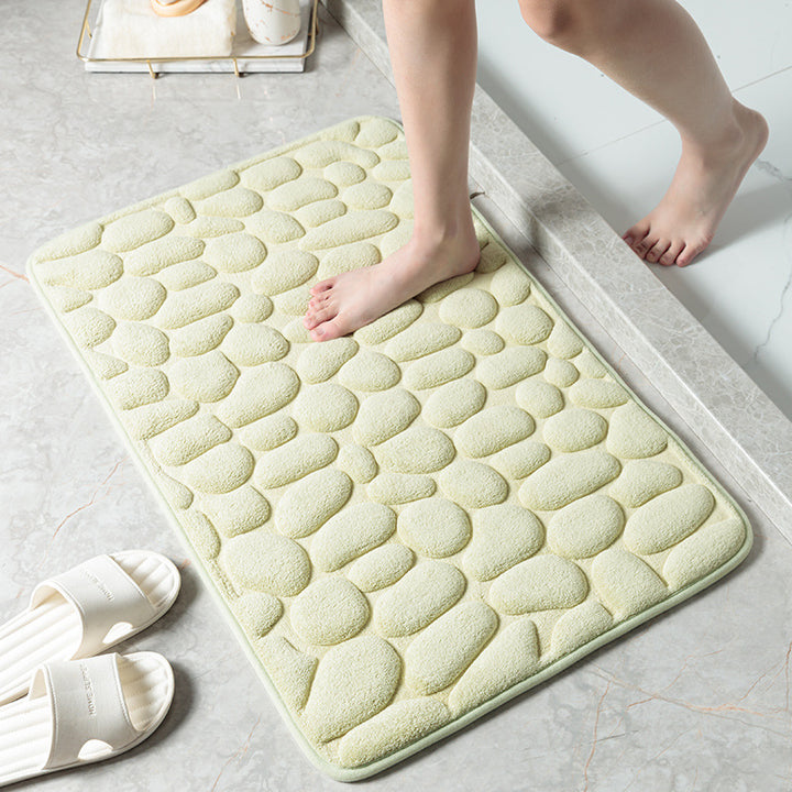 Cushioned Pebble-Texture Bath Mat