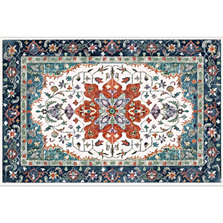 Boho-Chic Living Room Rug Multicolor Geometric Print Rug Polypropylene Machine Washable Non-Slip Back Rug | Bowlift