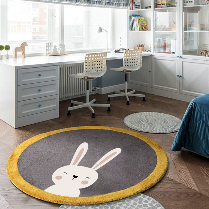 BowLift | Relaxing Cartoon Print Rug Multicolored Polyester Rug Non-slip Machine Washable Easy Care Rug for Kids