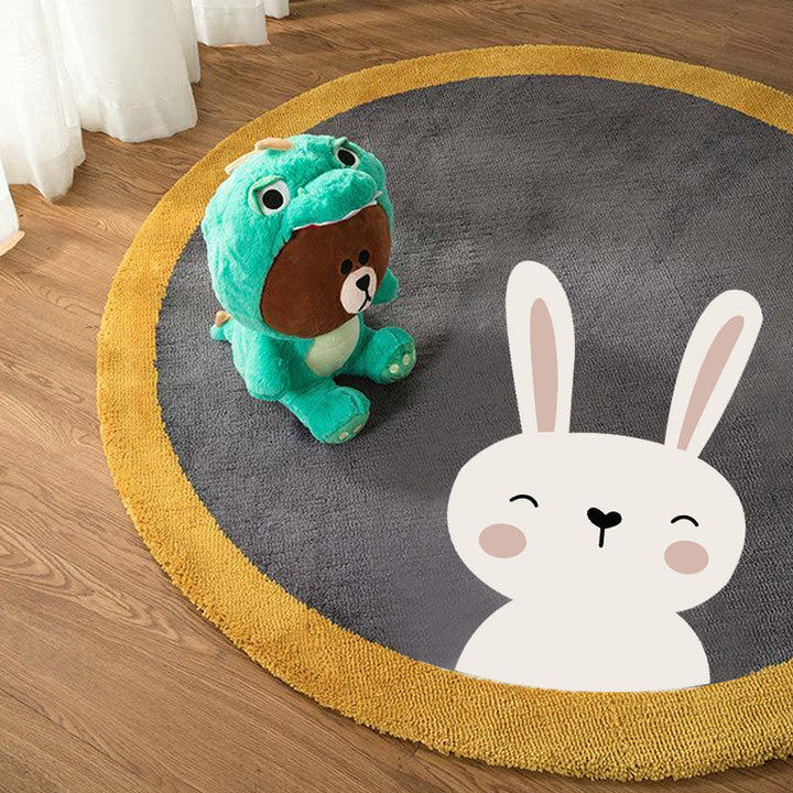 BowLift | Relaxing Cartoon Print Rug Multicolored Polyester Rug Non-slip Machine Washable Easy Care Rug for Kids