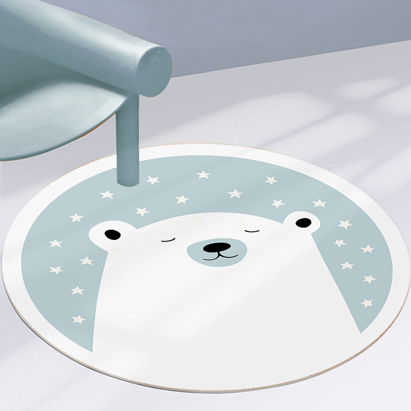 BowLift | Relaxing Cartoon Print Rug Multicolored Polyester Rug Non-slip Machine Washable Easy Care Rug for Kids