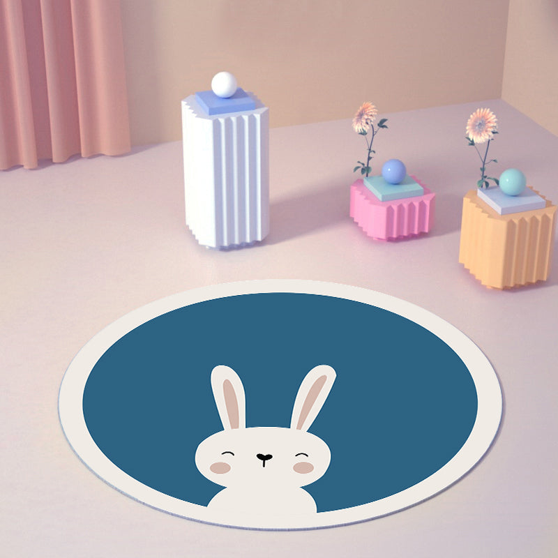 BowLift | Relaxing Cartoon Print Rug Multicolored Polyester Rug Non-slip Machine Washable Easy Care Rug for Kids