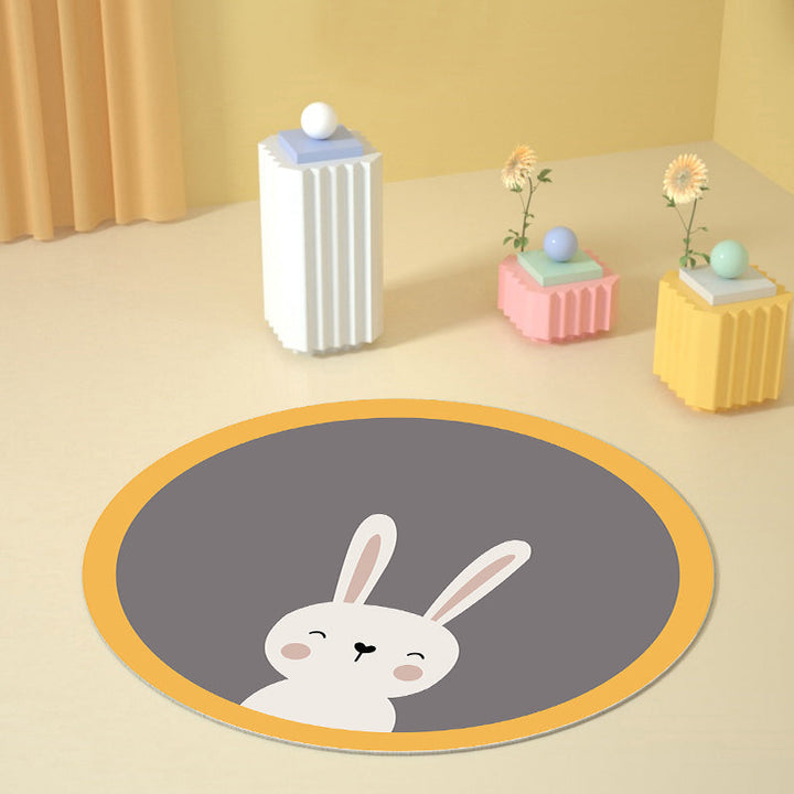 BowLift | Relaxing Cartoon Print Rug Multicolored Polyester Rug Non-slip Machine Washable Easy Care Rug for Kids