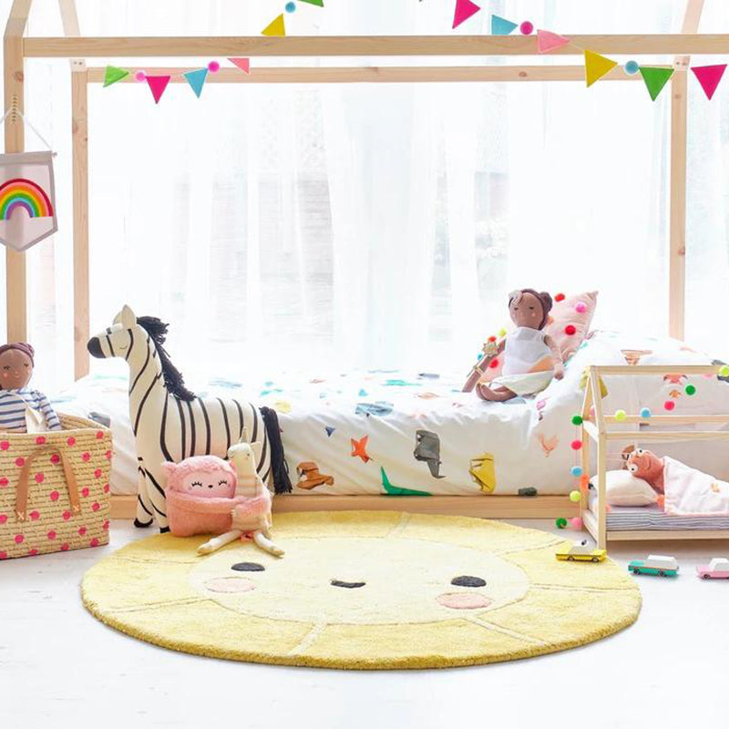 BowLift | Casual Multicolored Cute Carpet Polypropylene Fairy Carpet Indoor Carpet Non-slip Underlay Washable Carpet for Children's Room