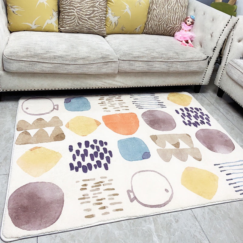 BowLift | Lovelij Kids Room Rug Multi Color Cartoon Pattern Rug Polyester Non-Slip Stain Resistant Rug