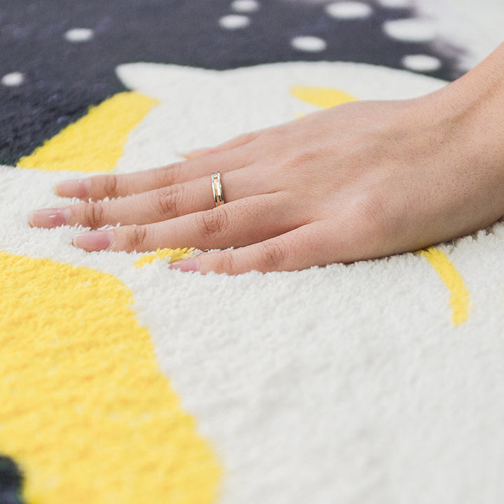 BowLift | Multicolored Relaxation Carpet Synthetic Area Rug Non-slip Machine Washable Carpet for the Children's Room