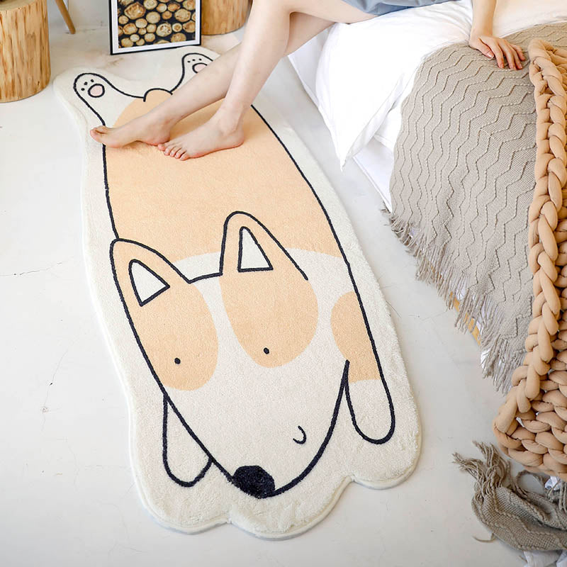 BowLift | Innovative Shape Cartoon Rug Multi-Color Cute Area Rug Polyester Anti-Slip Mat Pet-Friendly Rug for Kids