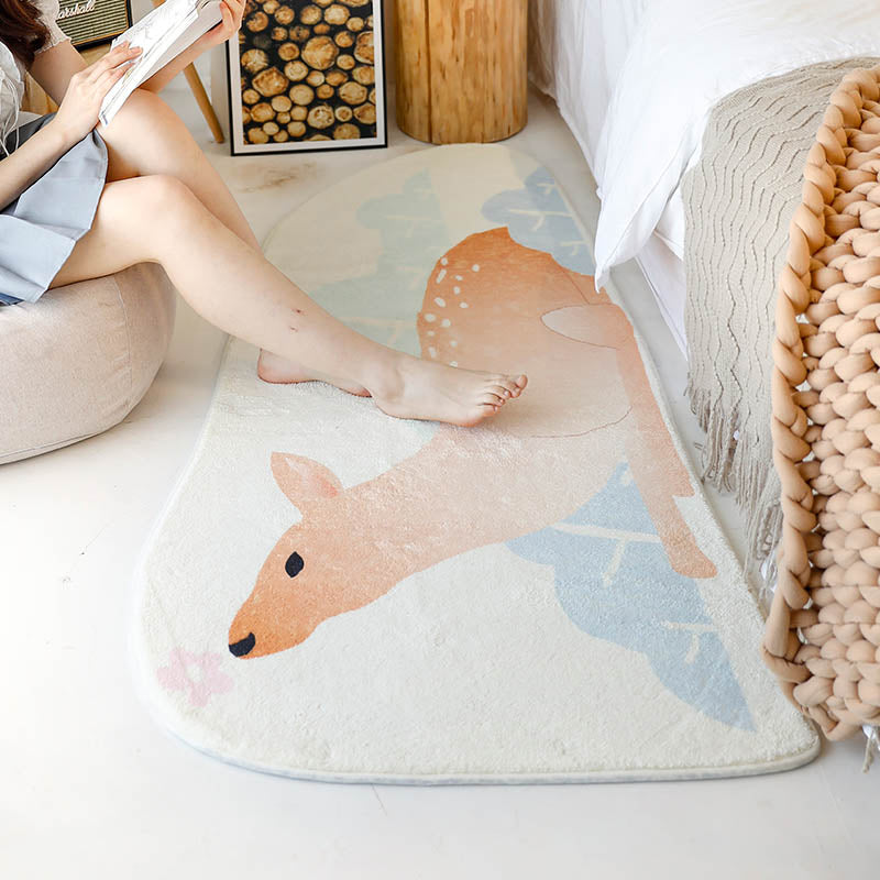 BowLift | Innovative Shape Cartoon Rug Multi-Color Cute Area Rug Polyester Anti-Slip Mat Pet-Friendly Rug for Kids