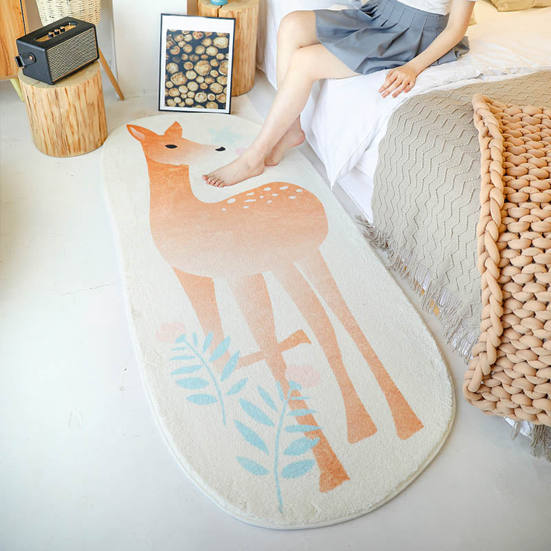 BowLift | Innovative Shape Cartoon Rug Multi-Color Cute Area Rug Polyester Anti-Slip Mat Pet-Friendly Rug for Kids