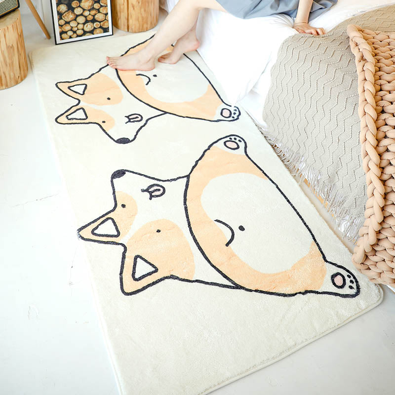 BowLift | Innovative Shape Cartoon Rug Multi-Color Cute Area Rug Polyester Anti-Slip Mat Pet-Friendly Rug for Kids