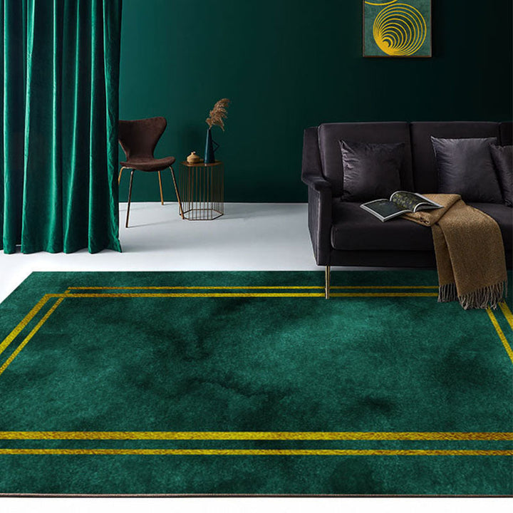BowLift | Contemporary geometric printed carpet Multicolored polypropylene carpet Non-slip backing Machine washable carpet for the living room
