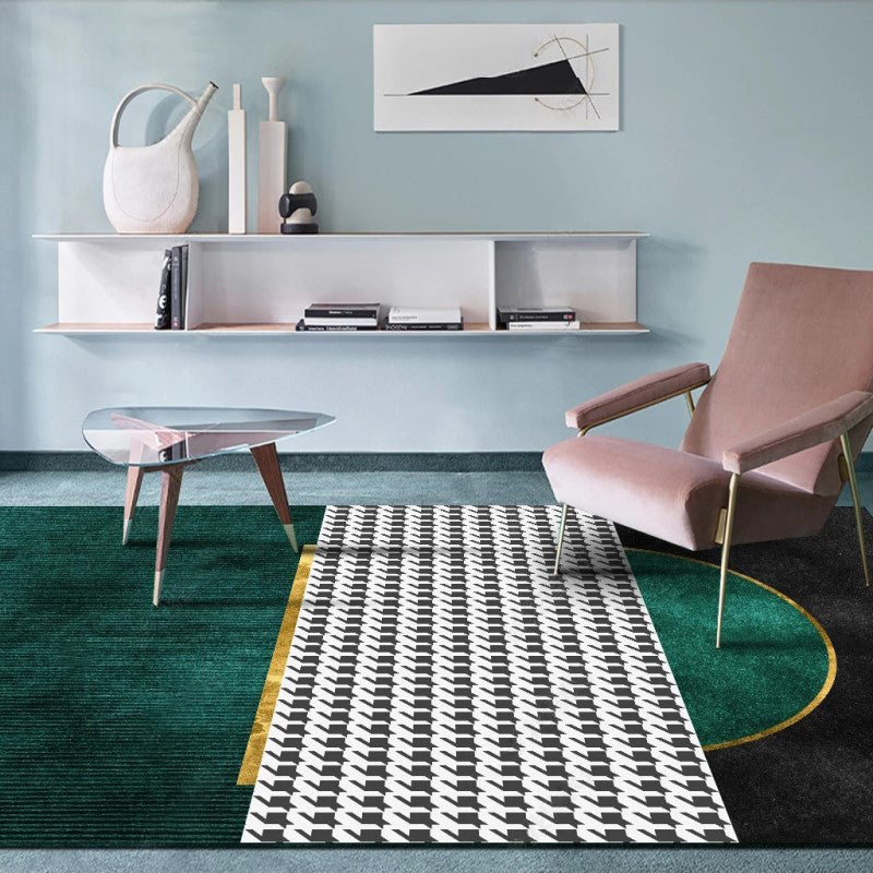 BowLift | Funky Living Room Rug Multicolored geometric pattern rug Polypropylene pet-friendly washable rug