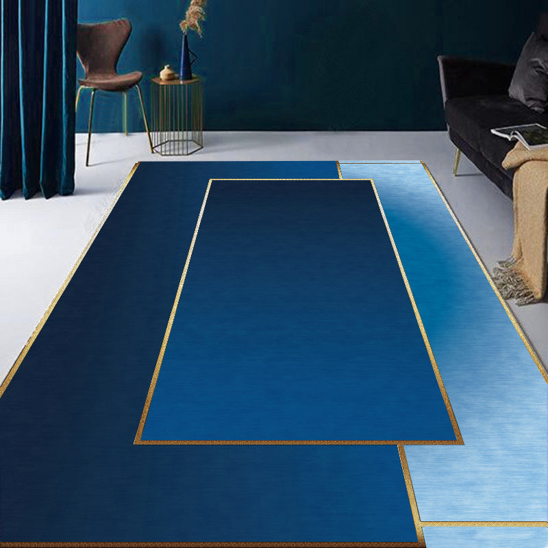 BowLift | Simple Geometric Print Rug Multi Colored Synthetic Non-Slip Machine Washable Area Rug for Living Room