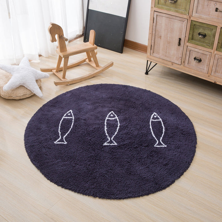 BowLift | Beautiful Children's Room Rug Multicolor Cartoon Rug Cotton Non-Slip Floor Washable Rug