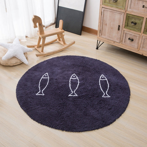 BowLift | Beautiful Children's Room Rug Multicolor Cartoon Rug Cotton Non-Slip Floor Washable Rug