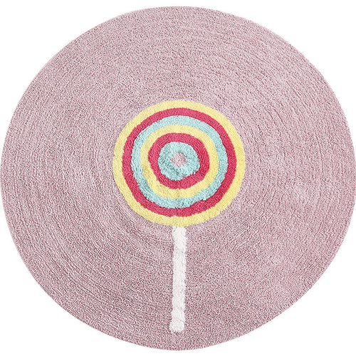 BowLift | Colorful Lollipop Print Rug made of Cotton, Comfort Rug, Pet-friendly, Washable, Easy to Care, Rug for Kids
