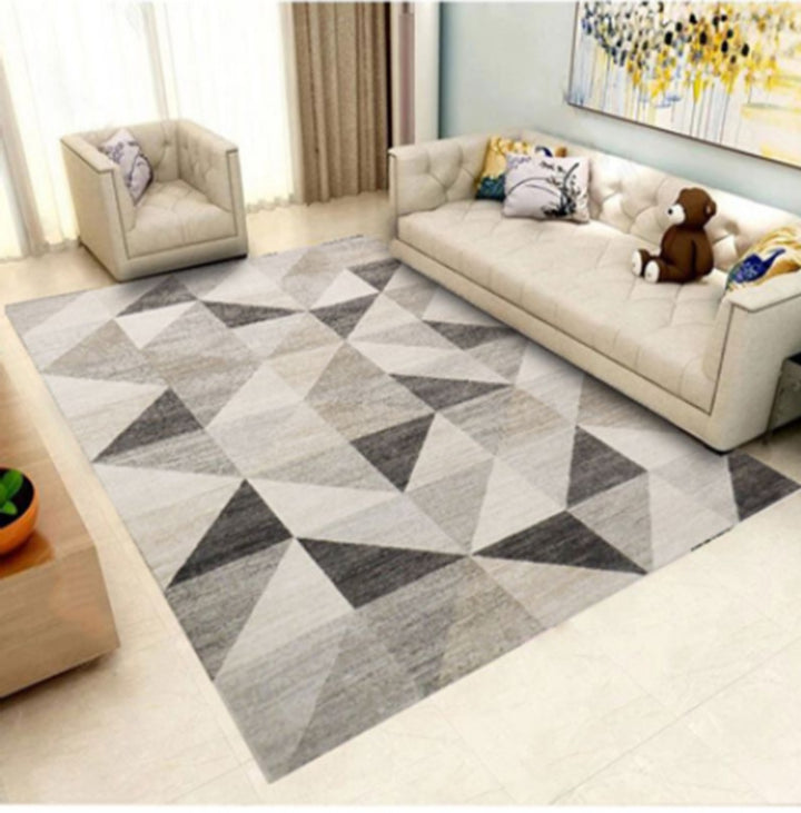 Marble-Patterned Area Rug Bowlift