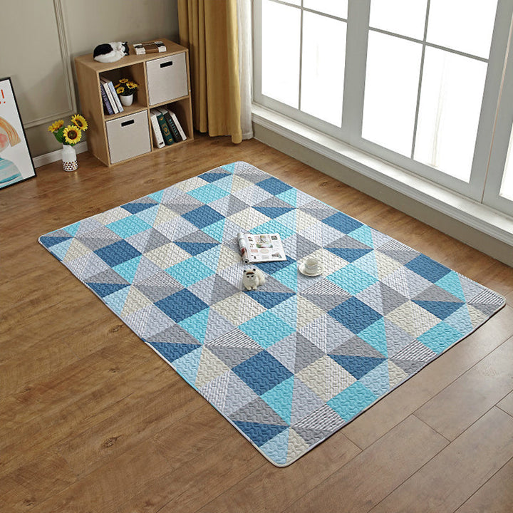 BowLift | Western Decor Rug Multicolor Geometric Print Rug Cotton Non-Slip Back Easy Care Rug