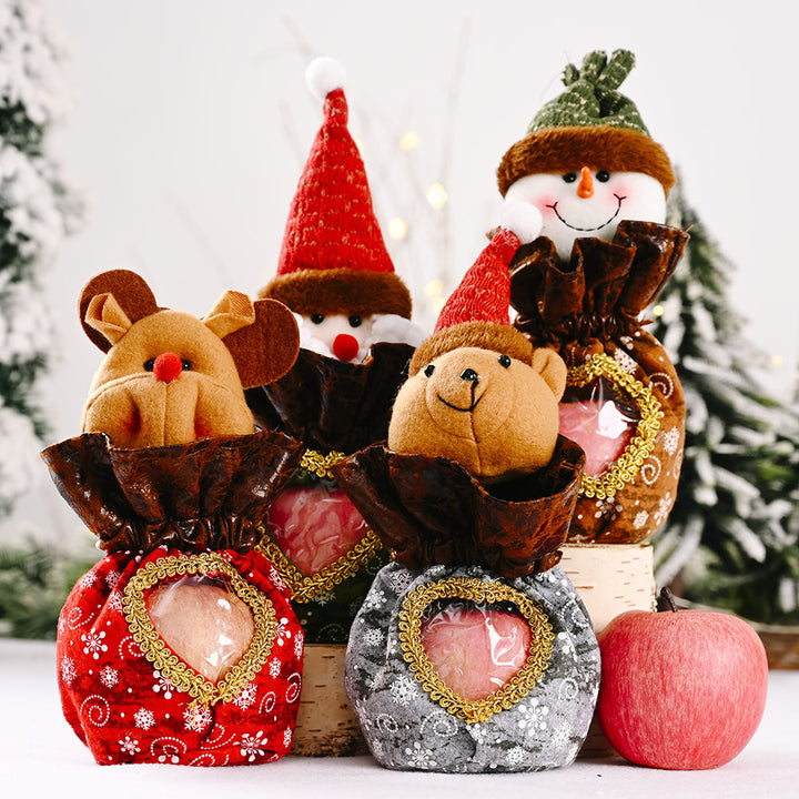 Cute Christmas figure with heart pouch Bowlift