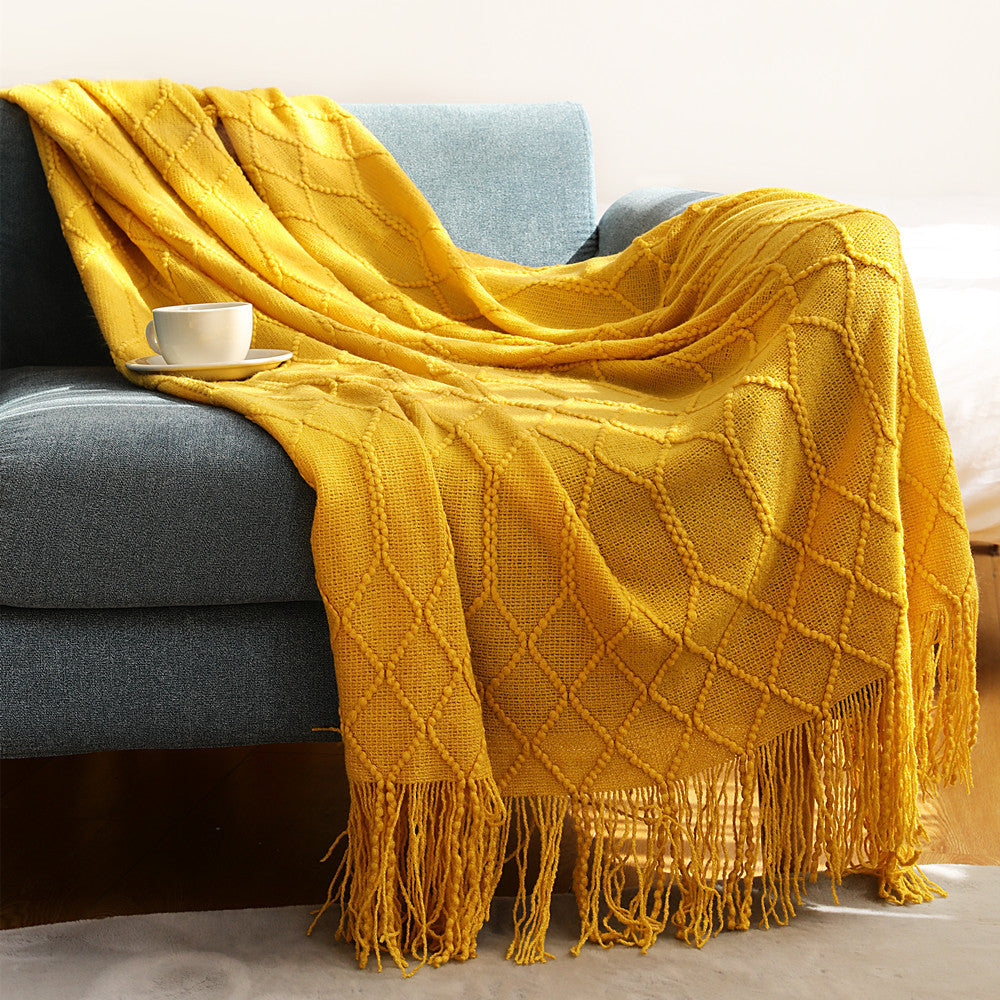 Ladies stylish throw blanket with textured design Bowlift