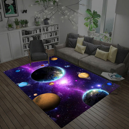 BowLift | Multicolored novelty rug polyester room pattern area rug with non-slip backing machine washable rug for the bedroom