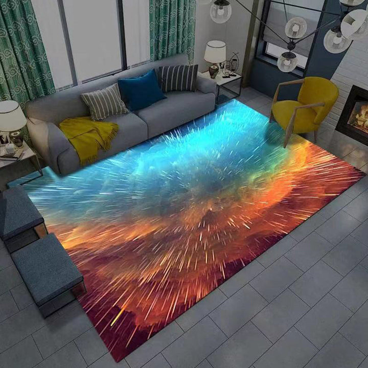 BowLift | Multicolored novelty rug polyester room pattern area rug with non-slip backing machine washable rug for the bedroom