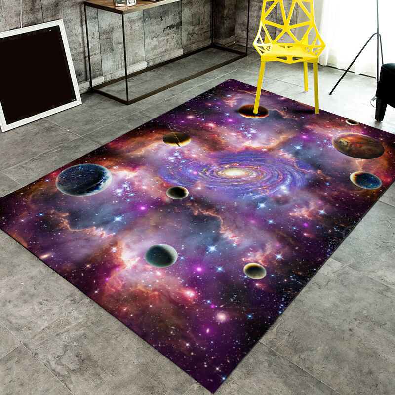 BowLift | Multicolored novelty rug polyester room pattern area rug with non-slip backing machine washable rug for the bedroom