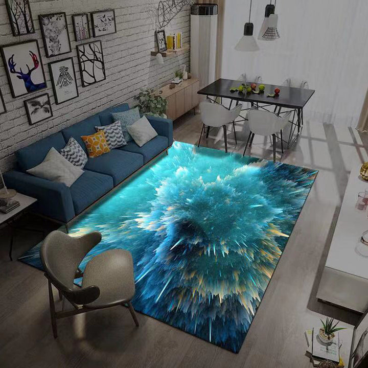BowLift | Multicolored novelty rug polyester room pattern area rug with non-slip backing machine washable rug for the bedroom
