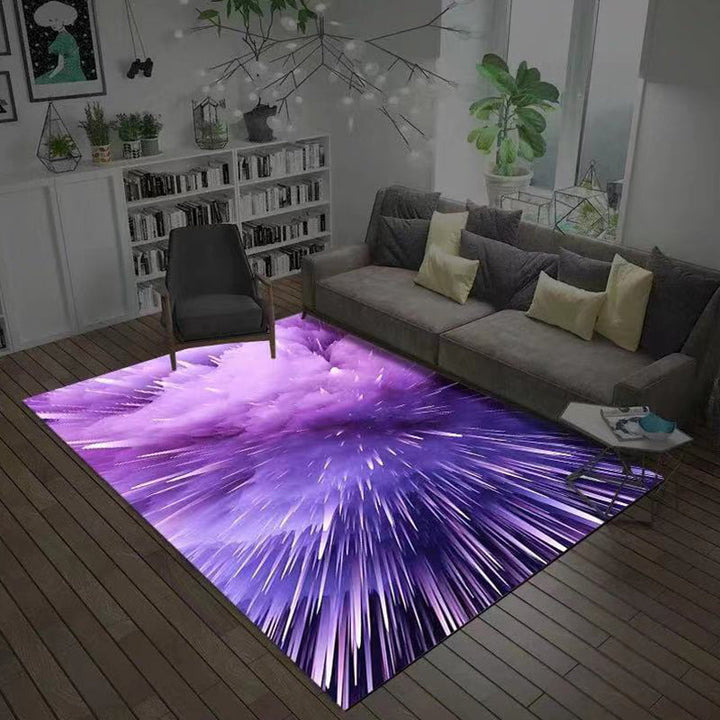 BowLift | Multicolored novelty rug polyester room pattern area rug with non-slip backing machine washable rug for the bedroom
