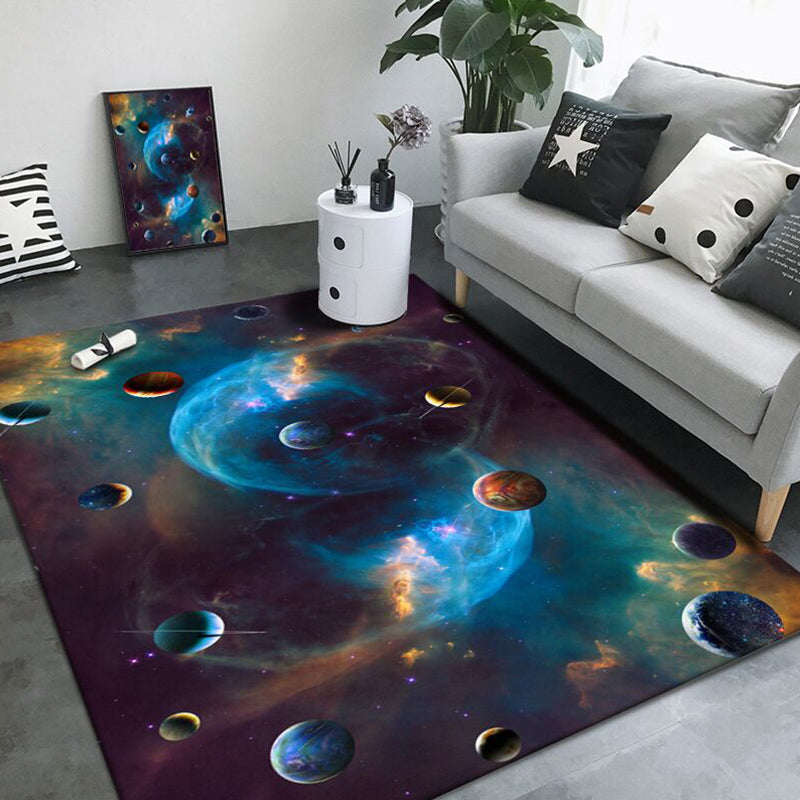 BowLift | Multicolored novelty rug polyester room pattern area rug with non-slip backing machine washable rug for the bedroom