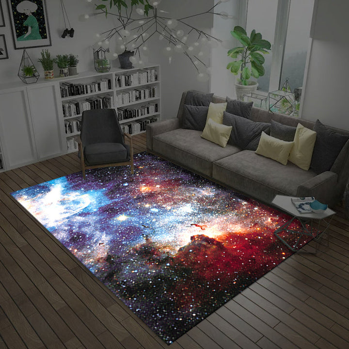 BowLift | Multicolored novelty rug polyester room pattern area rug with non-slip backing machine washable rug for the bedroom