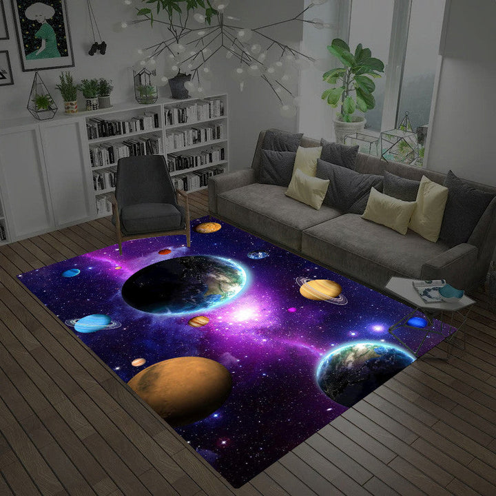 BowLift | Casual Living Room Wallpaper Multicolor Area Print Rug Polypropylene Non-Slip Back Indoor Rug