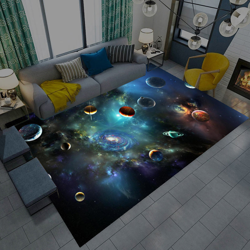 BowLift | Casual Living Room Wallpaper Multicolor Area Print Rug Polypropylene Non-Slip Back Indoor Rug