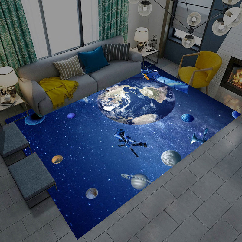 BowLift | Casual Living Room Wallpaper Multicolor Area Print Rug Polypropylene Non-Slip Back Indoor Rug