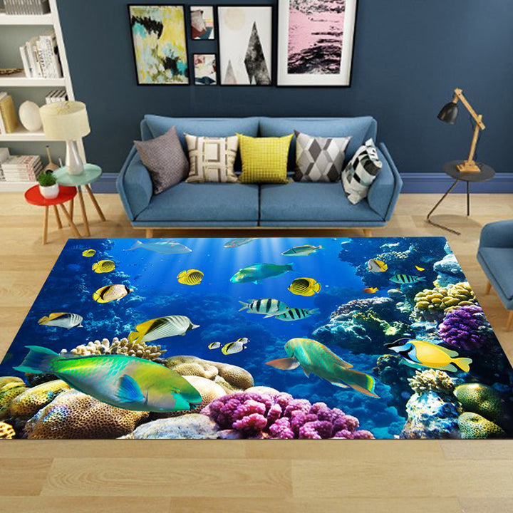 BowLift | Sweet Animal Print Rug Multicolored Polypropylene Rug Polyester Non-Slip Back Washable Rug