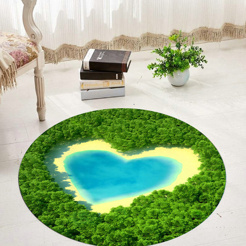 BowLift | Comfort 3D Plant Pattern Rug Multicolored Polypropylene Area Rug Easy Care Machine Washable Rug for Room
