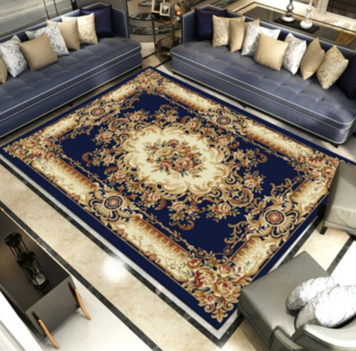 Marble-Patterned Area Rug Bowlift