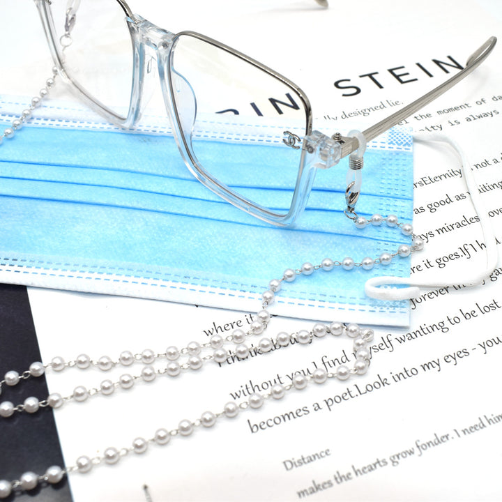 Elegant Double-Strand Pearl Eyewear Chain Bowlift