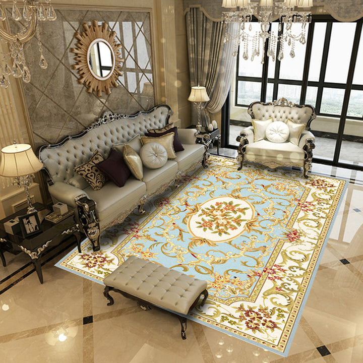BowLift | Multicolored living room rug Chinoiserie flower rug polypropylene machine washable stain resistant non-slip back rug