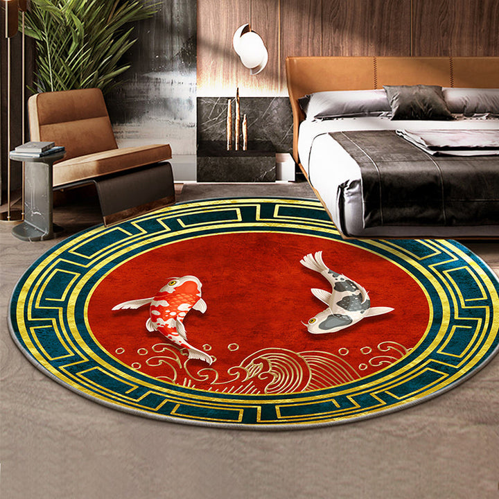 BowLift | Classic Flower and Bird Carpet Multicolor Chinese Carpet Synthetic Non-Slip Back Stain-Resistant Carpet for Deco