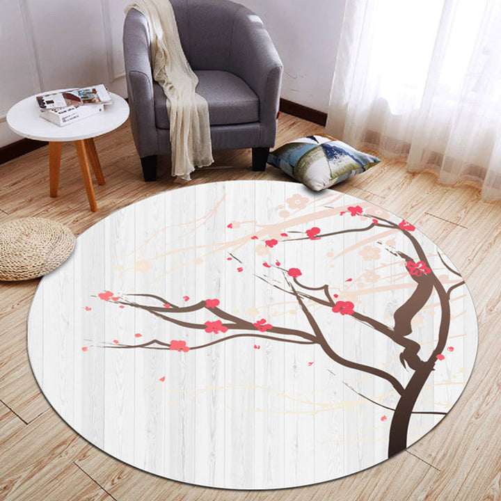 BowLift | Oriental Living Room Rug Multicolored Plant Painting Rug Polyester Washable Pet Friendly Non-Slip Rug