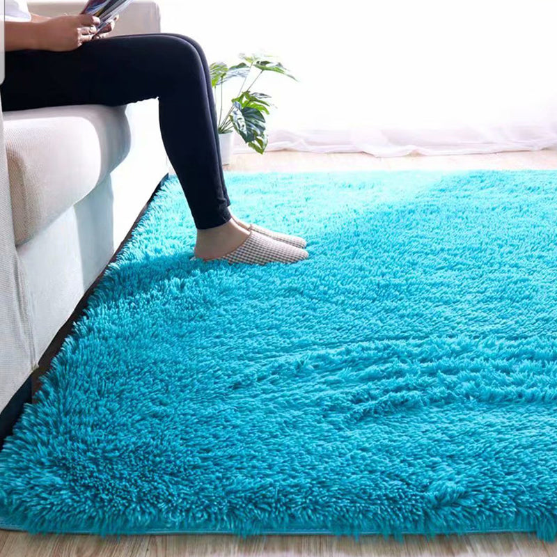 BowLift | Fluffy Plain Rug Multicolored Casual Carpet Synthetic Washable Pet Friendly Non-Slip Carpet for the Living Room