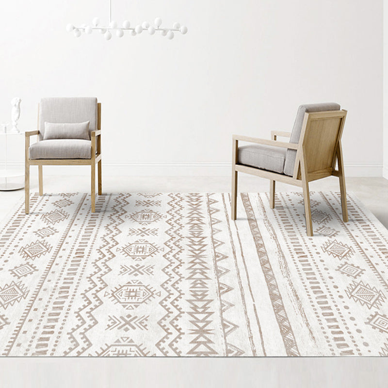 BowLift | Classic Multicolored Southwestern Carpet Polyester Geometry Rug Stain Resistant Non-Slip Pet-Friendly Rug for the Living Room