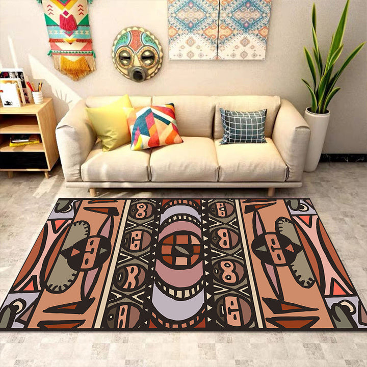 BowLift | Southwest Tribal Print Rug Multicolor Polypropylene Rug Non-Slip Pet Friendly Washable Rug for the Living Room