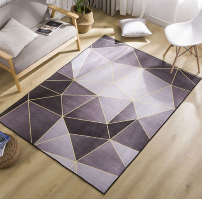 Marble-Patterned Area Rug Bowlift