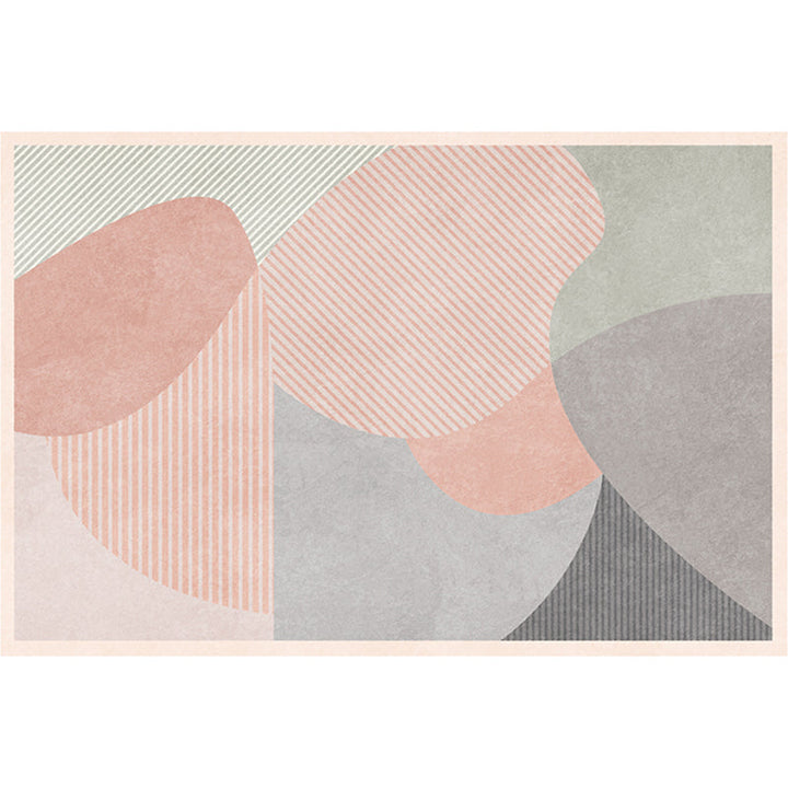 BowLift | Modern Geometric Color Block Rug Multicolored Synthetic Area Rug Pet-Friendly Washable Non-Slip Back Rug for Living Room