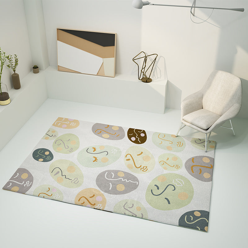 BowLift | Modern Geometric Color Block Rug Multicolored Synthetic Area Rug Pet-Friendly Washable Non-Slip Back Rug for Living Room