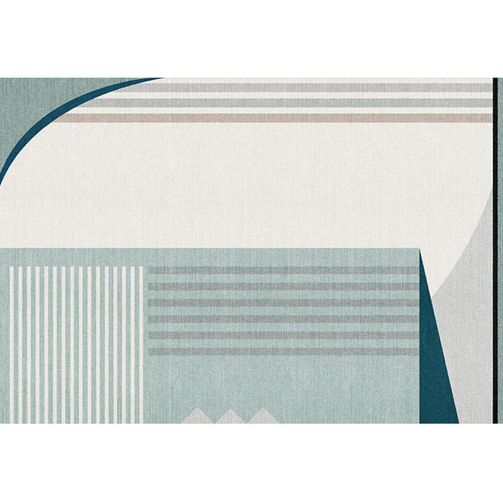 BowLift | Modern Geometric Color Block Rug Multicolored Synthetic Area Rug Pet-Friendly Washable Non-Slip Back Rug for Living Room